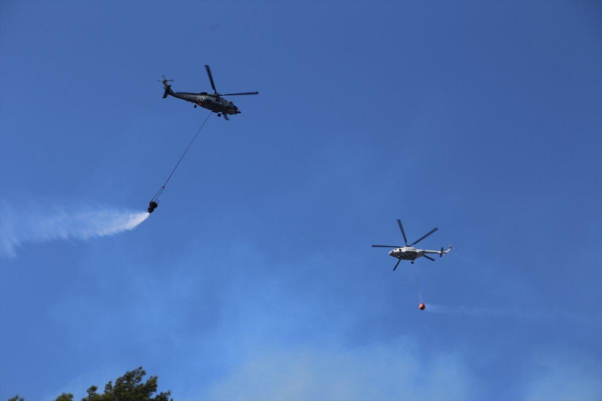 Marmaris'teki orman yangını, 19 saat sonra kontrol altında