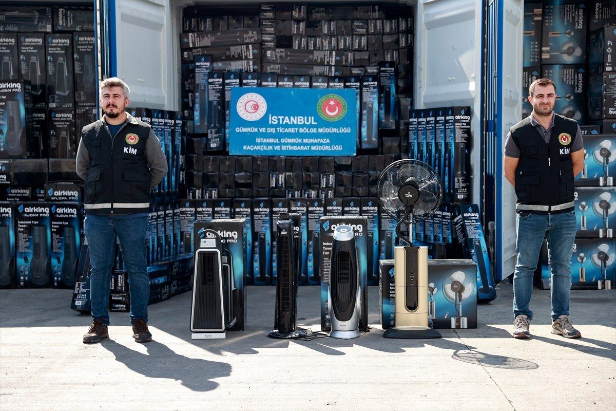 İstanbul’da 11 konteyner dolusu kaçak vantilatör yakalandı