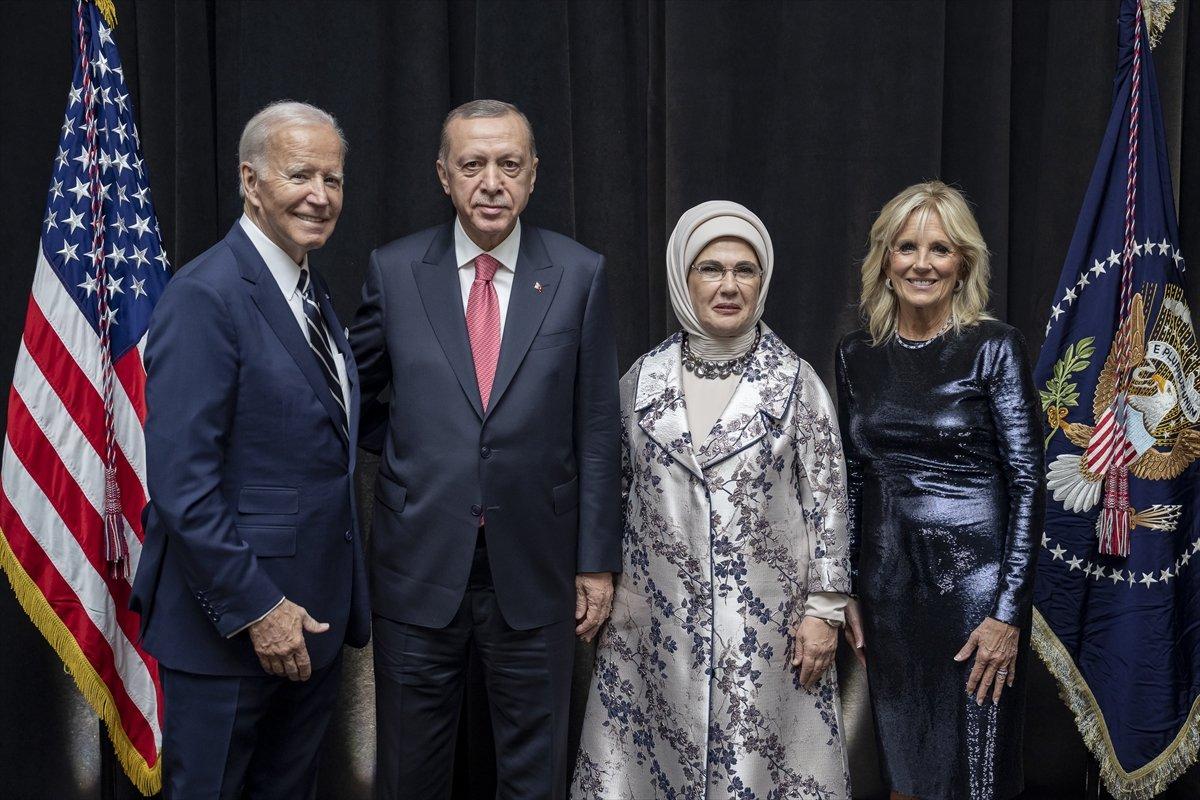 Cumhurbaşkanı Erdoğan, Joe Biden'ın liderlere verdiği yemeğe katıldı