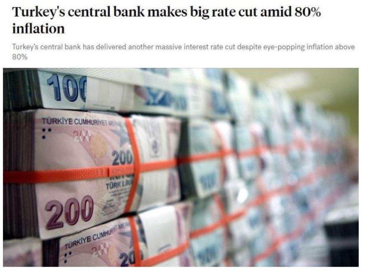 Merkez Bankası'nın faizi yüzde 12'ye indirmesi dünya basınında