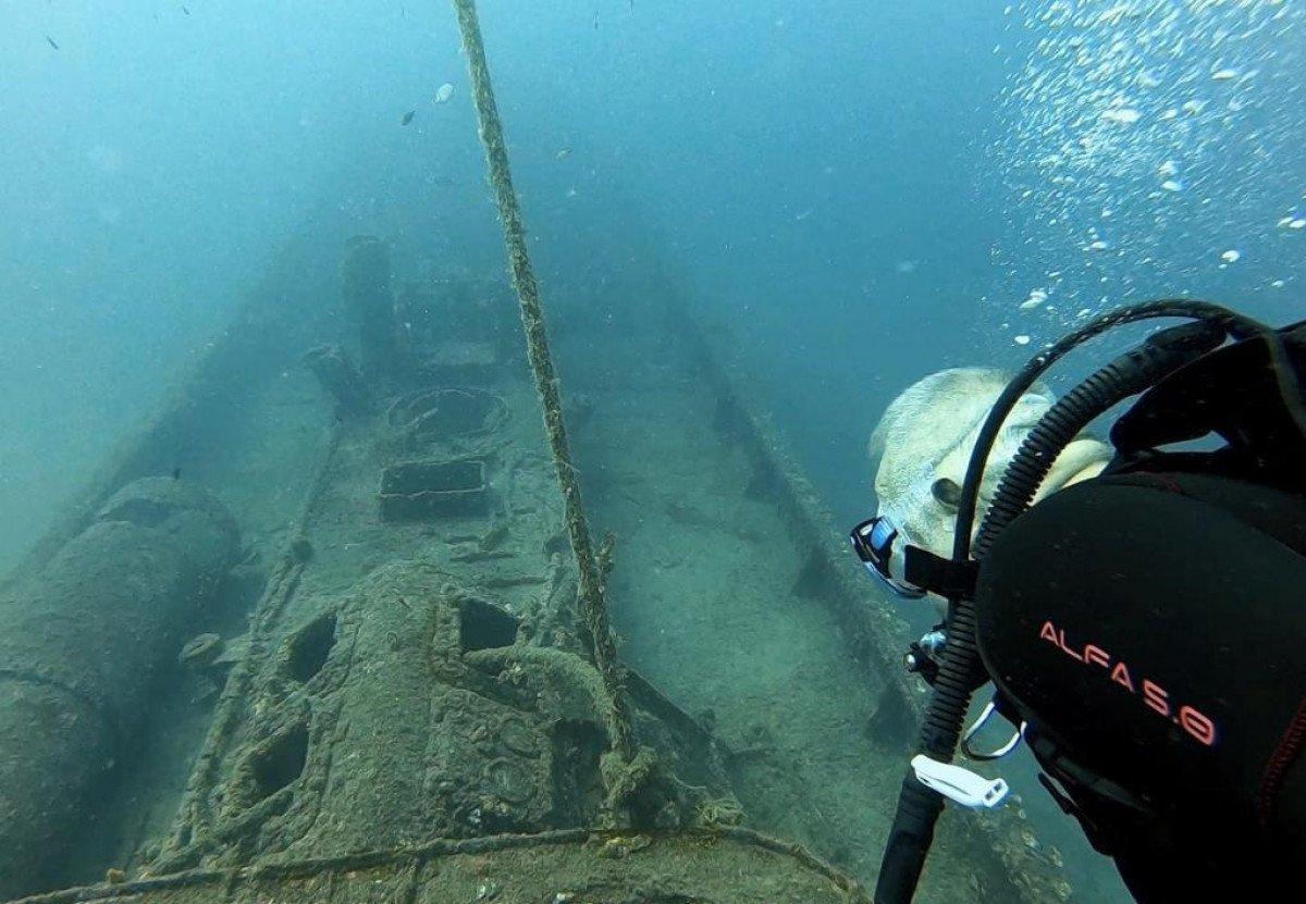 Mehmet Ersoy, Çanakkale Gelibolu Tarihi Sualtı Parkı'nda anı dalışına katıldı