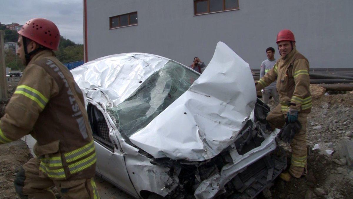 Sarıyer'de kaza yapan genci annesi sakinleştirdi