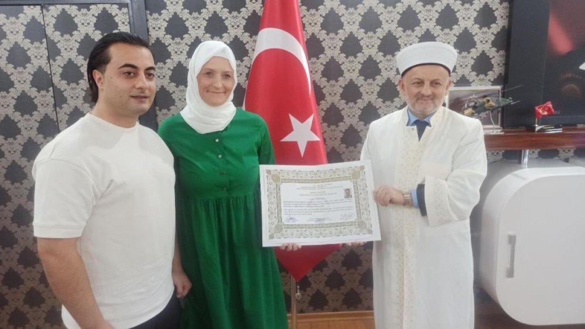 Malatya'daki Letonyalı genç kadın Müslüman oldu