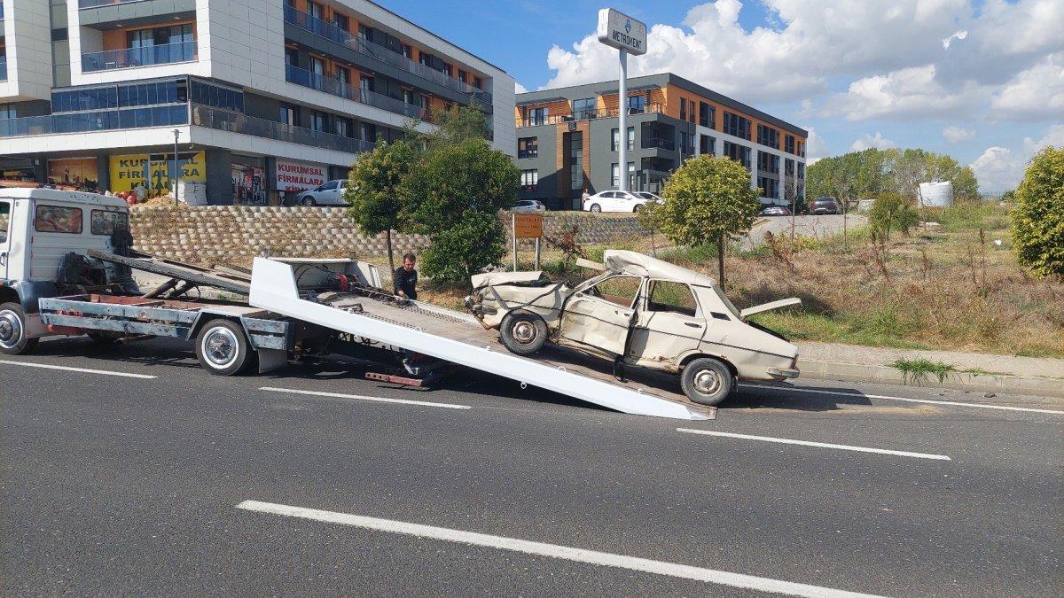Tekirdağ’da ters yöne girip, otobüsle çarpıştı