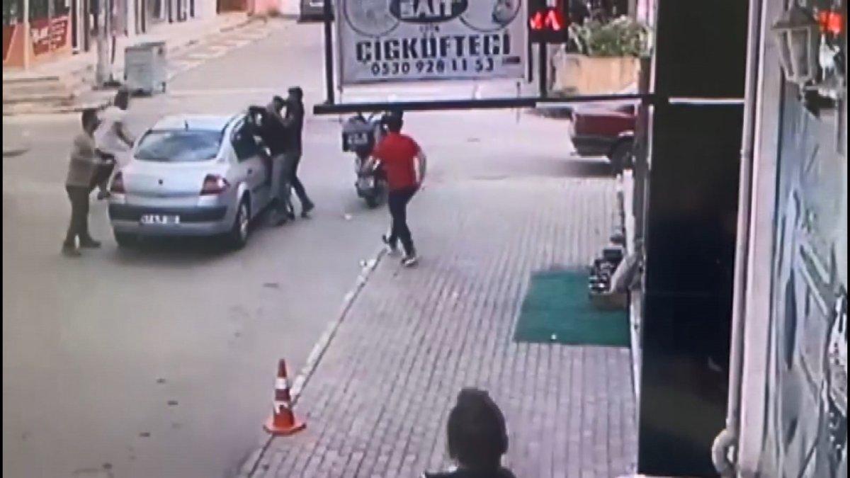 Kocaeli'deki sinyal verme kavgası kamerada