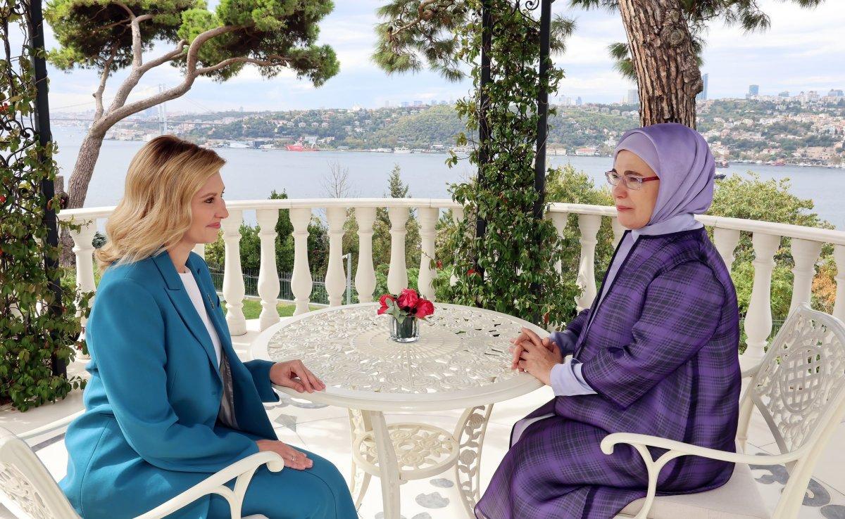 Emine Erdoğan, Olena Zelenska'yı İstanbul'da ağırladı