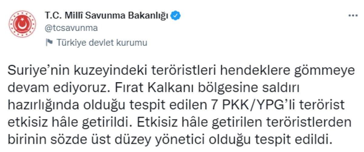 Suriye'de sözde yöneticinin içinde bulunduğu 7 terörist öldürüldü