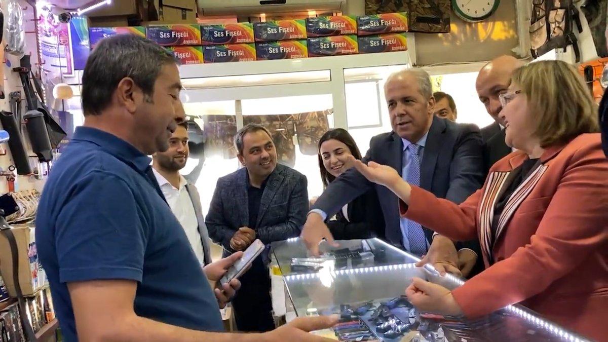 Fatma Şahin'le esnaf arasında güldüren anlar