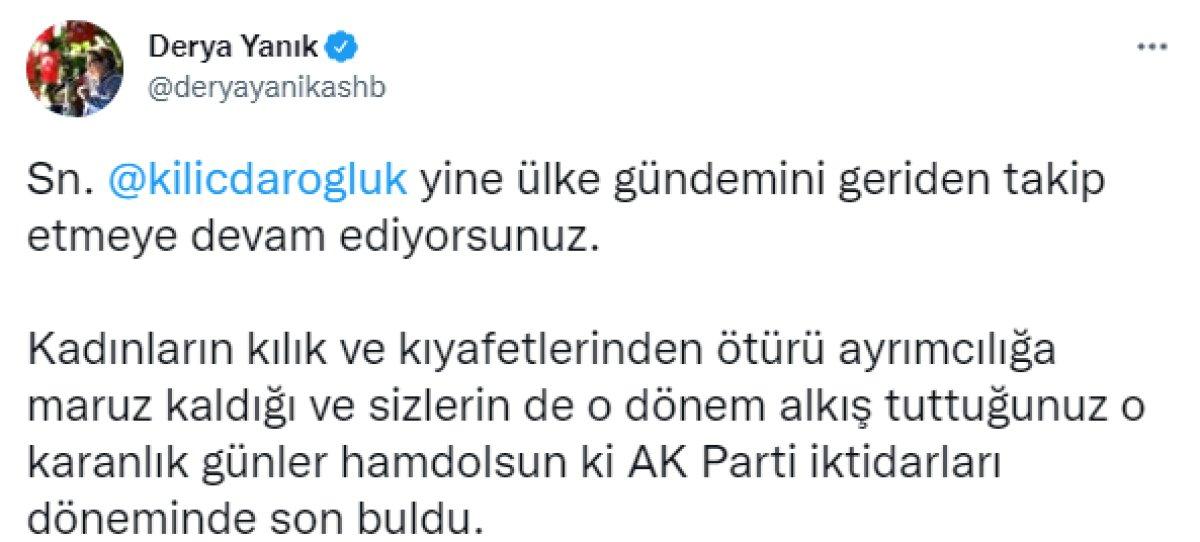 Derya Yanık: Ülke gündemini geriden takip ediyorsunuz