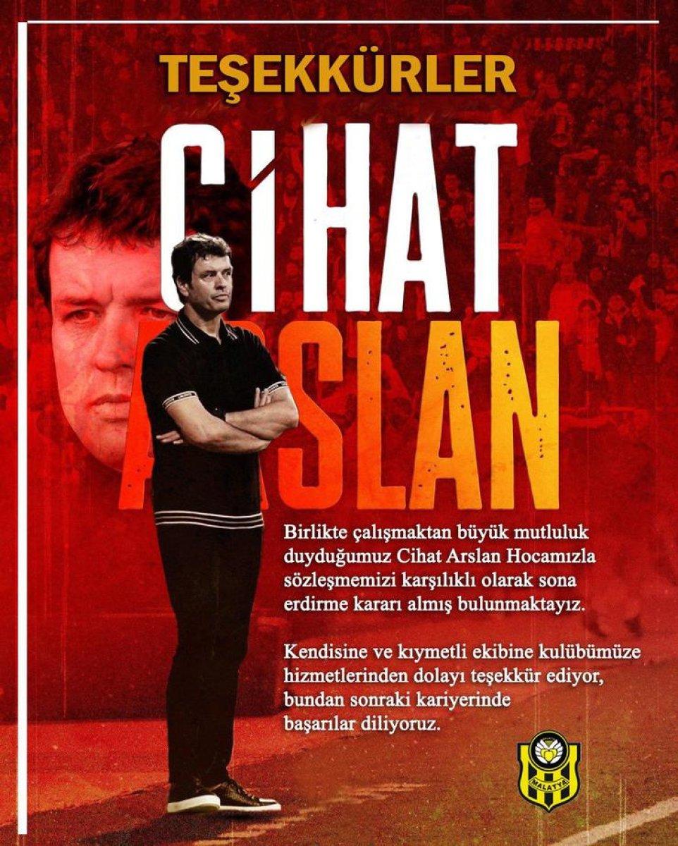 Yeni Malatyaspor, Cihat Arslan'la yollarını ayırdı
