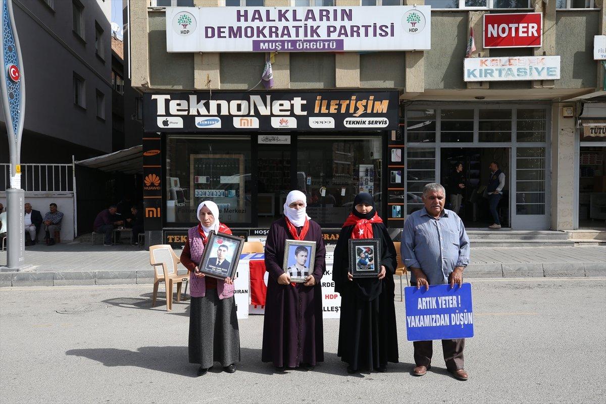 Muş'ta 41 aile evlat nöbetini sürdürüyor