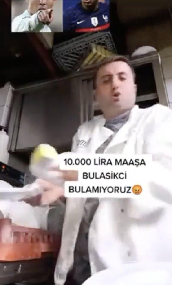 10 bin TL'ye Etiler'de bulaşıkçı bulamayınca isyan etti