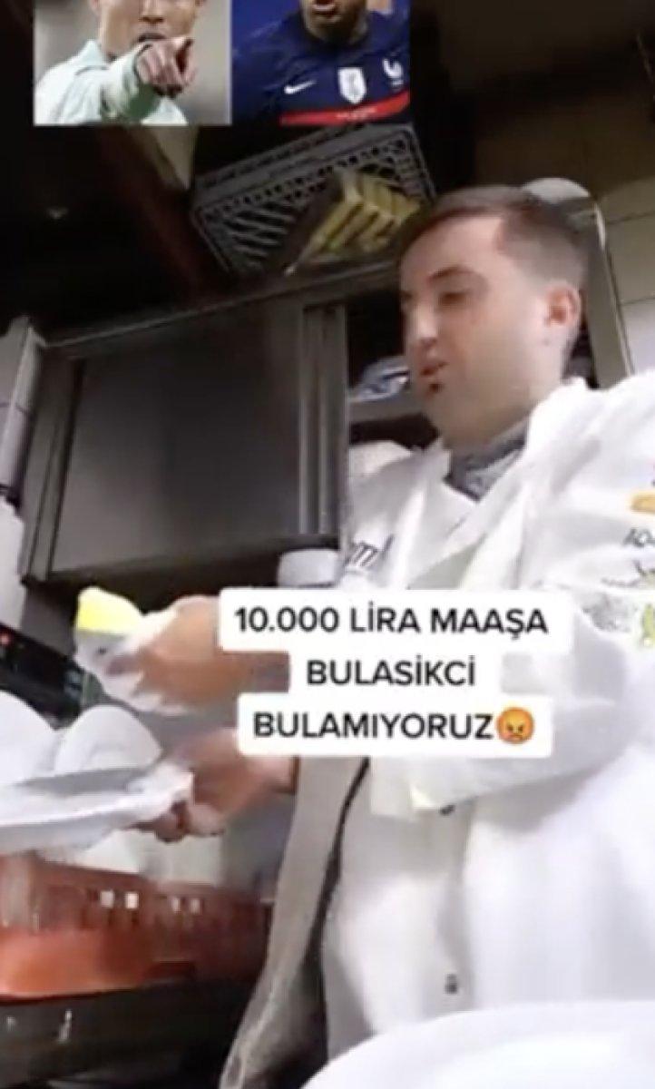 10 bin TL'ye Etiler'de bulaşıkçı bulamayınca isyan etti