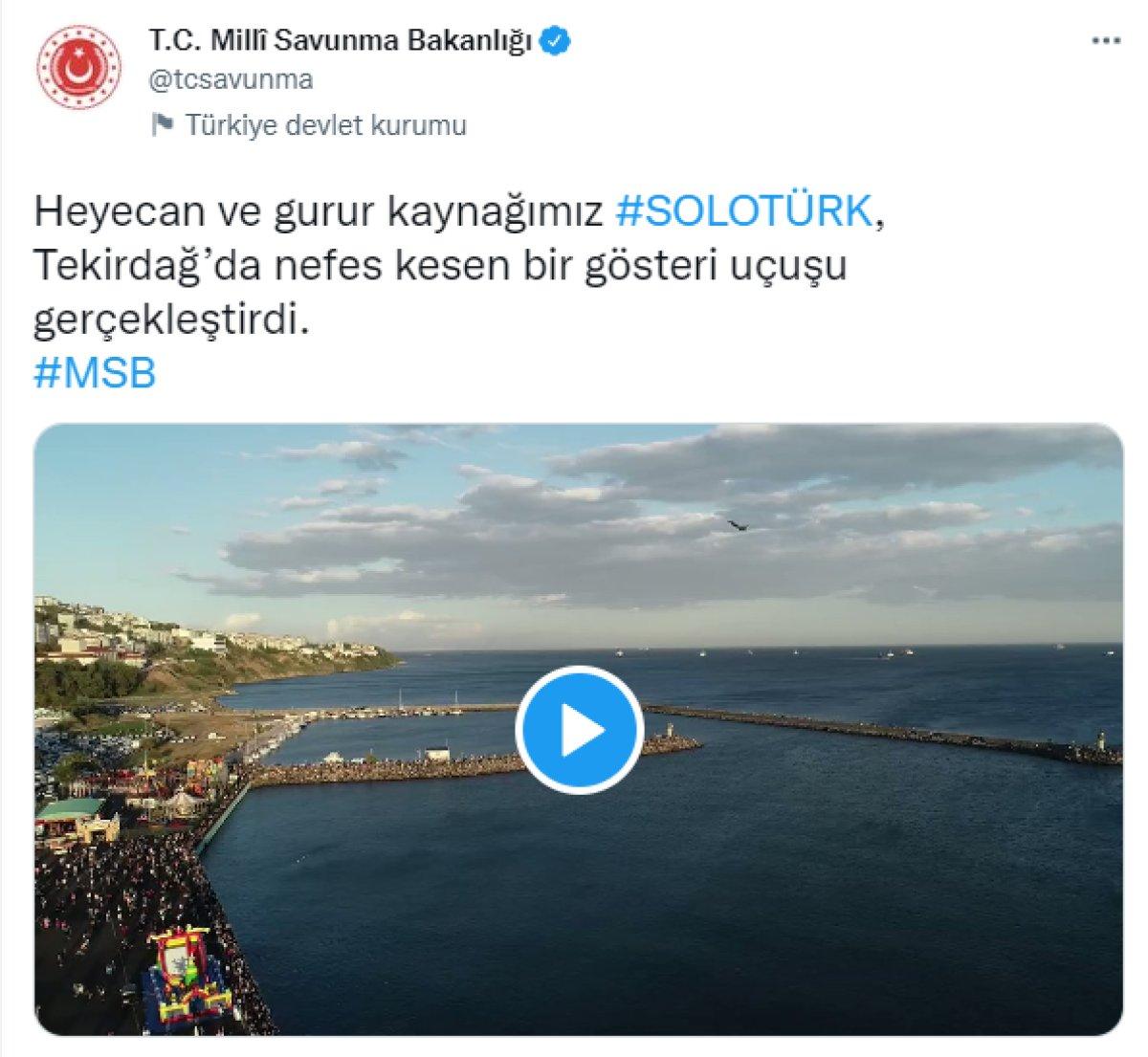 MSB'den SOLOTÜRK paylaşımı