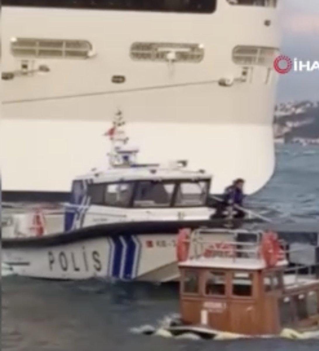 İstanbul'da batan teknedeki 2 kişiyi, deniz polisi kurtardı