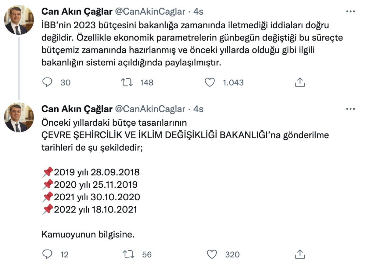 İBB'nin, 2023 bütçe tahmin raporunu bakanlığa göndermediği iddiası