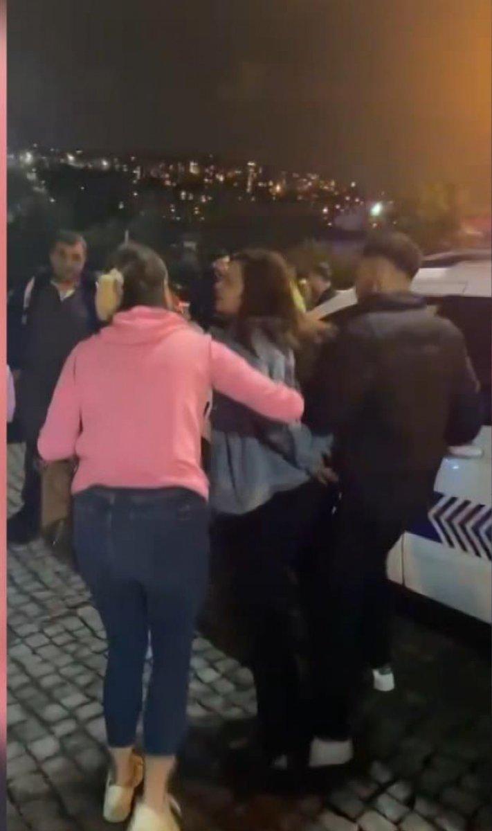 Kağıthane’de, polisin alkollü kadın sürücü ile imtihanı kamerada
