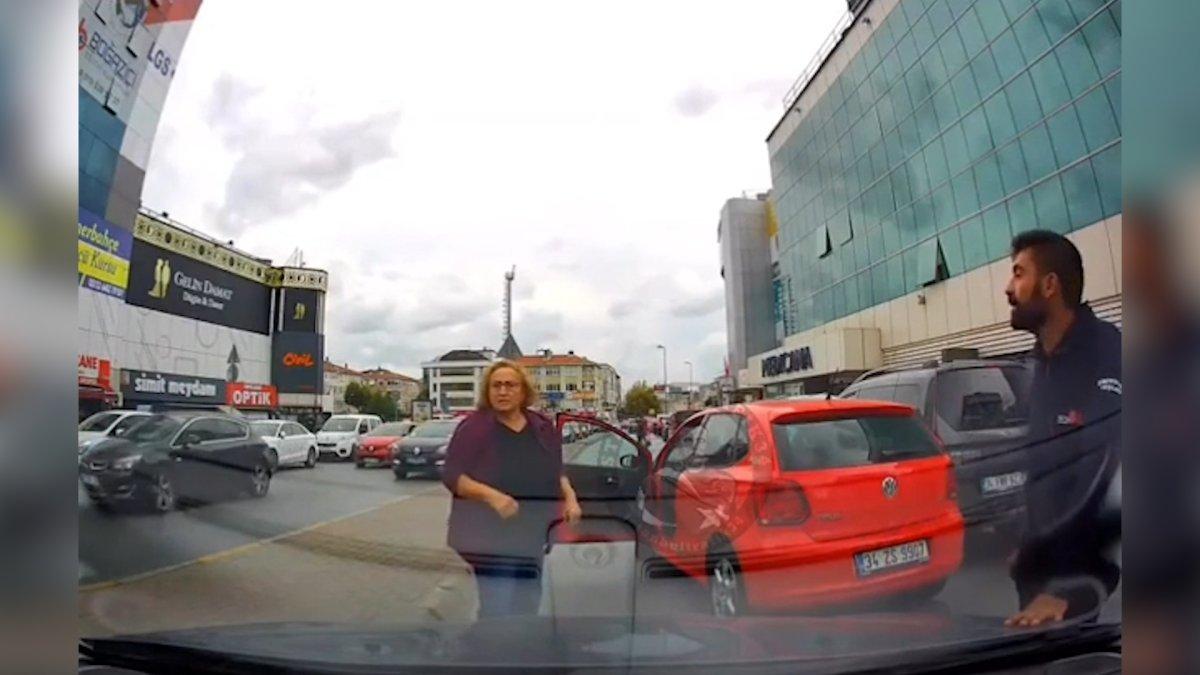 İstanbul'da trafik magandası kadın sürücü, sınırları zorladı