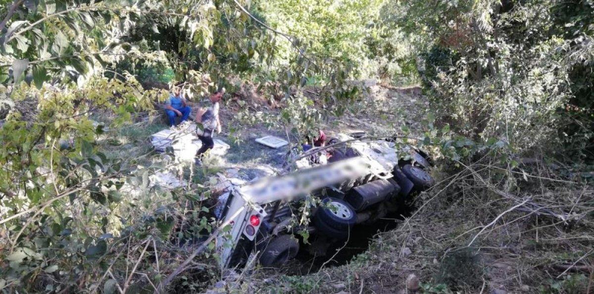 Aydın'da kamyonet su kanalına uçtu: 2 yaralı