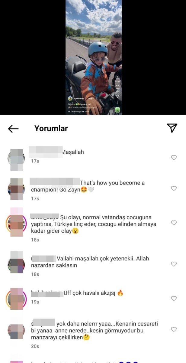 Kenan Sofuoğlu'nun 3 yaşındaki oğlu, motosiklete tek başına bindi