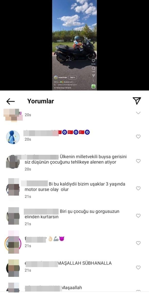 Kenan Sofuoğlu'nun 3 yaşındaki oğlu, motosiklete tek başına bindi