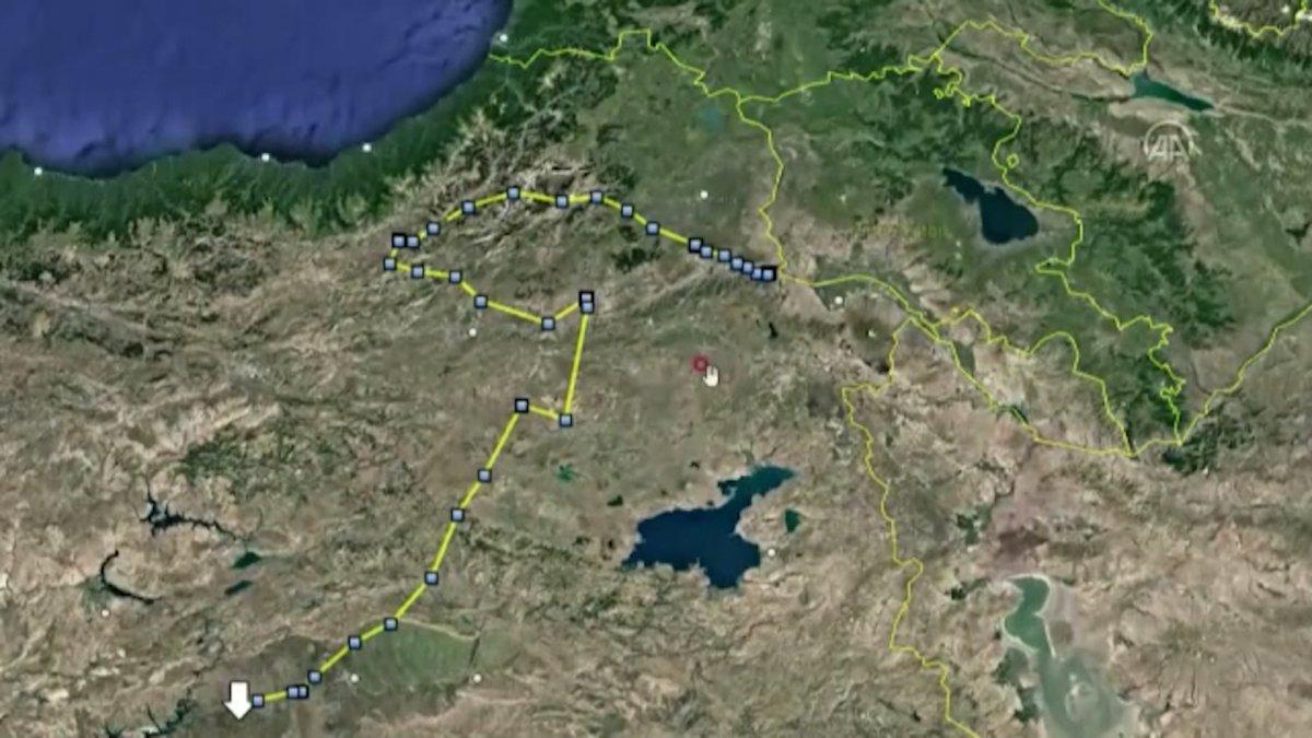 Iğdır'dan takibe alınan bozkır kartalı göçe başladı