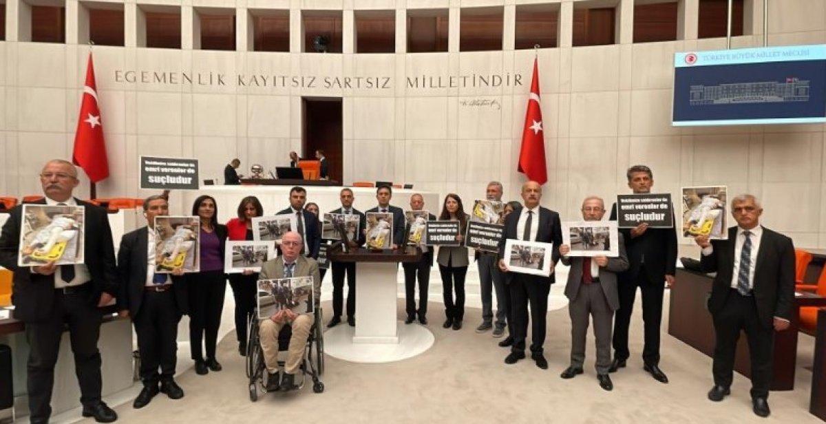 HDP'li vekillerden TBMM'de eylem