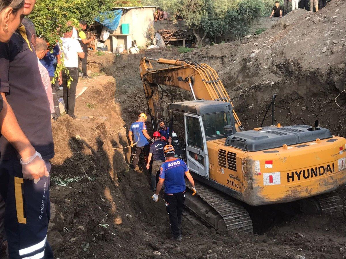 Hatay'da define ararken göçükte kalan 1 kişi kurtarılamadı