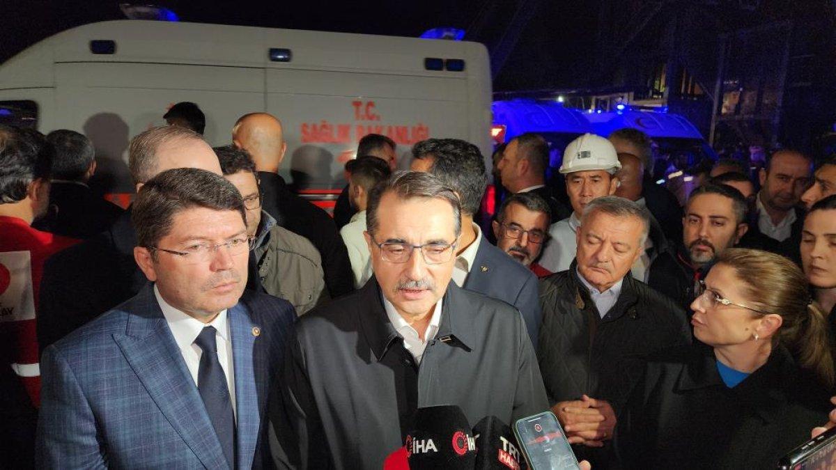 Bakan Fatih Dönmez: Bartın'daki patlama, ilk belirlemelere göre grizu kaynaklı