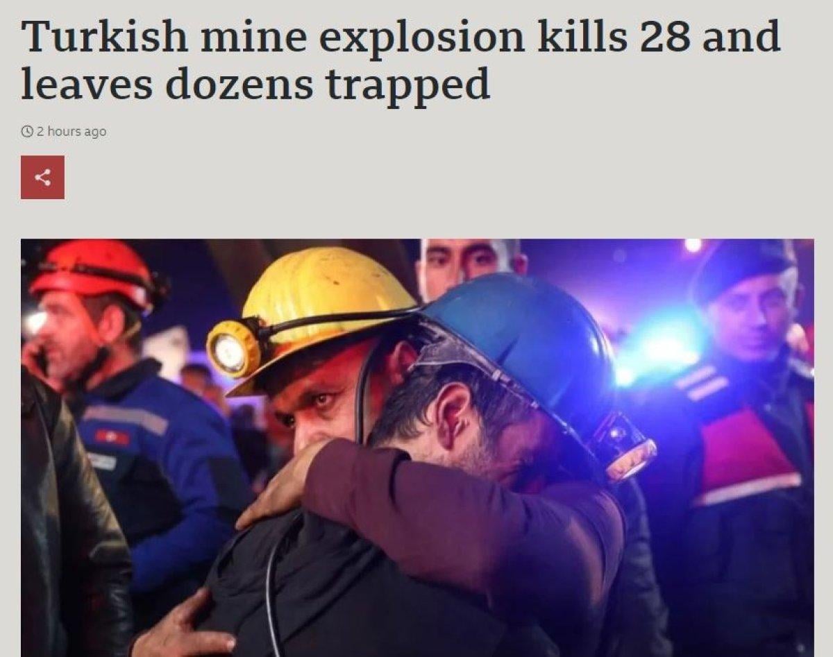 Dünya, Bartın'da maden ocağındaki patlamayı yakından takip ediyor