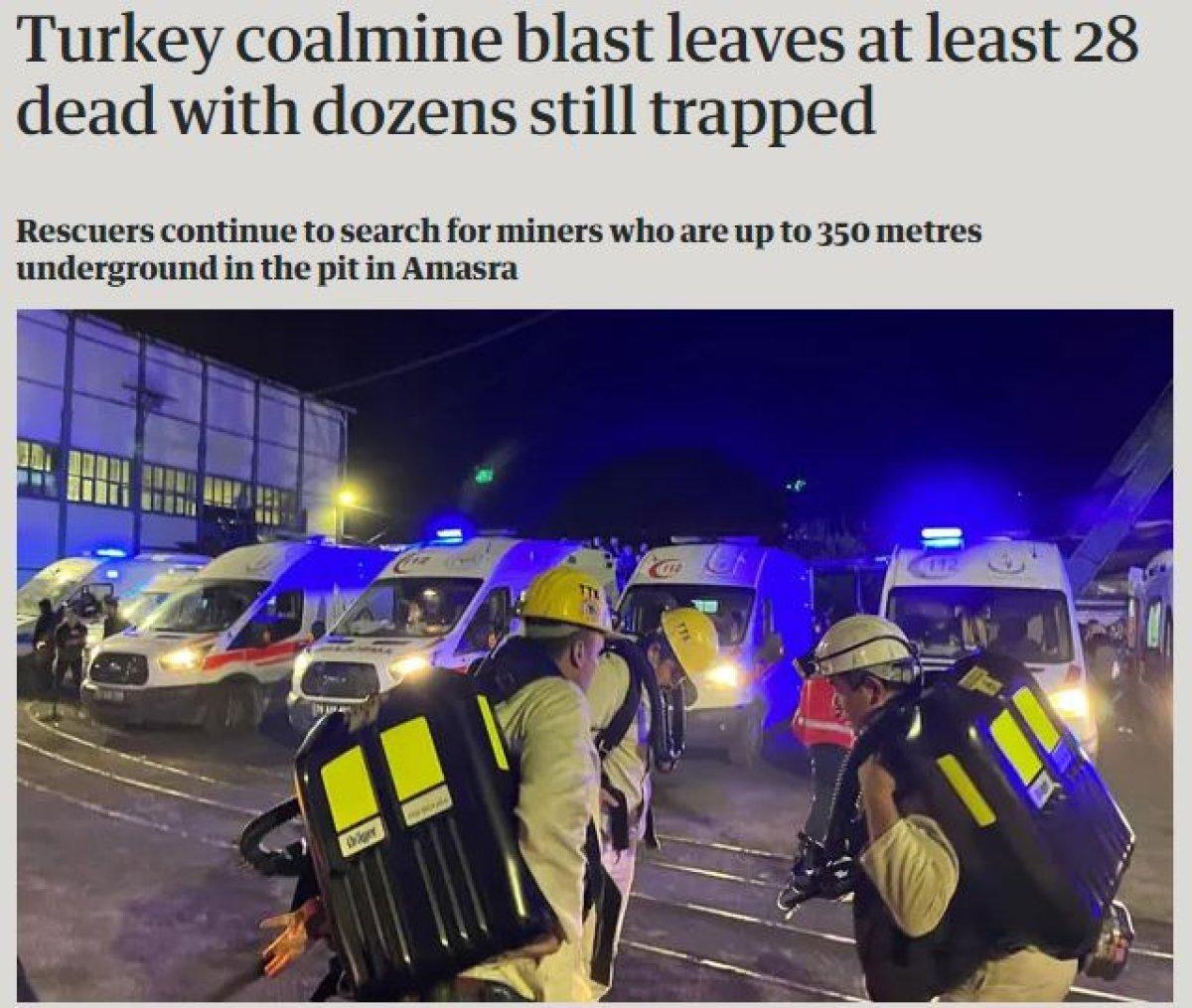 Dünya, Bartın'da maden ocağındaki patlamayı yakından takip ediyor