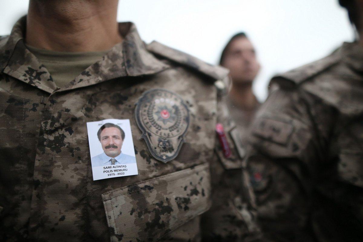 Bursa'da şehit olan polis için tören