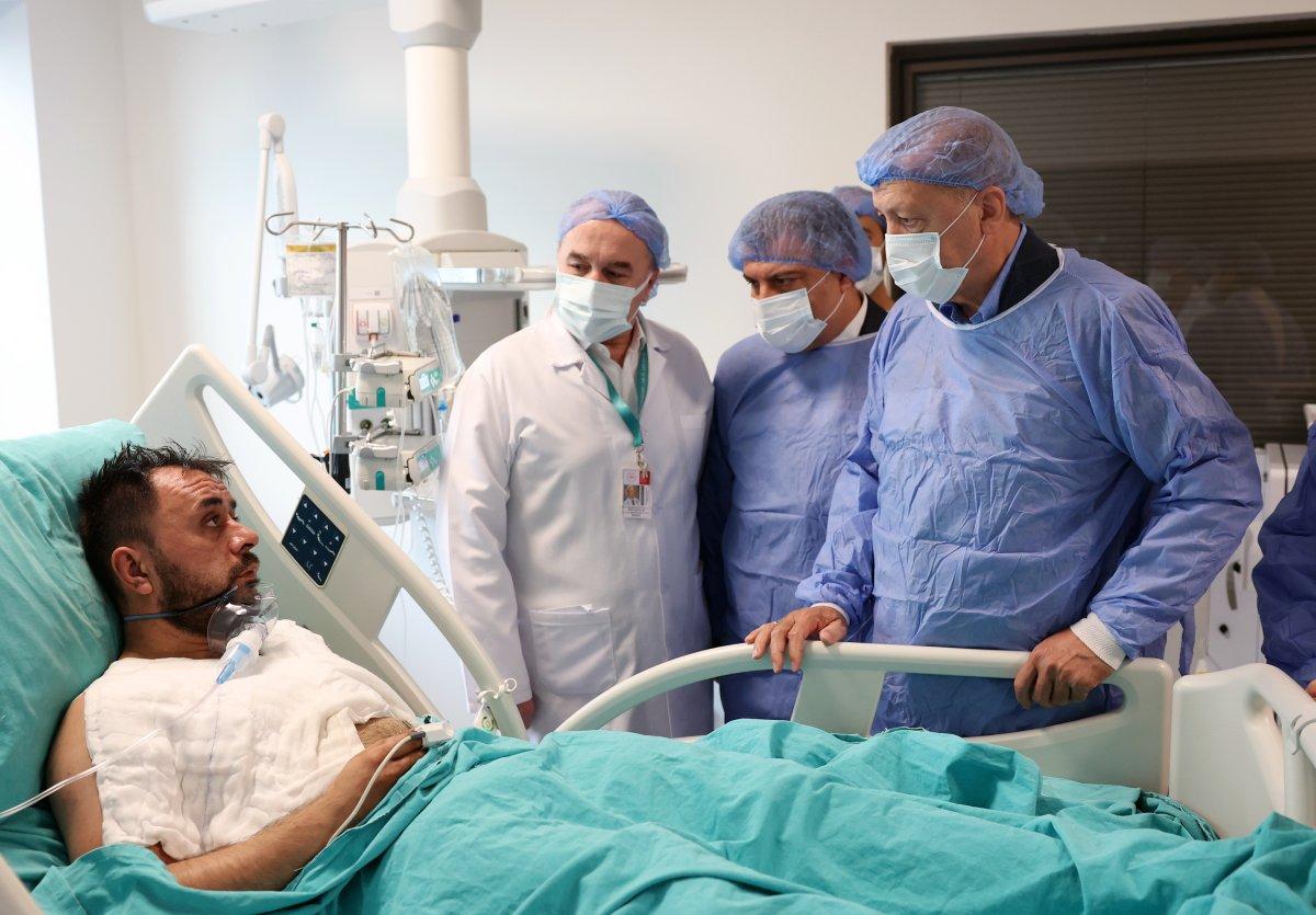 Cumhurbaşkanı Erdoğan’dan, maden patlamasında yaralananlara ziyaret