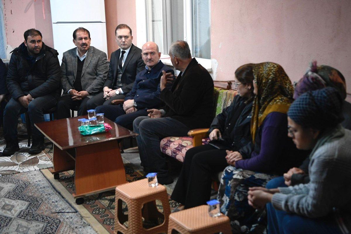 Süleyman Soylu'dan maden şehitlerinin ailelerine taziye ziyareti