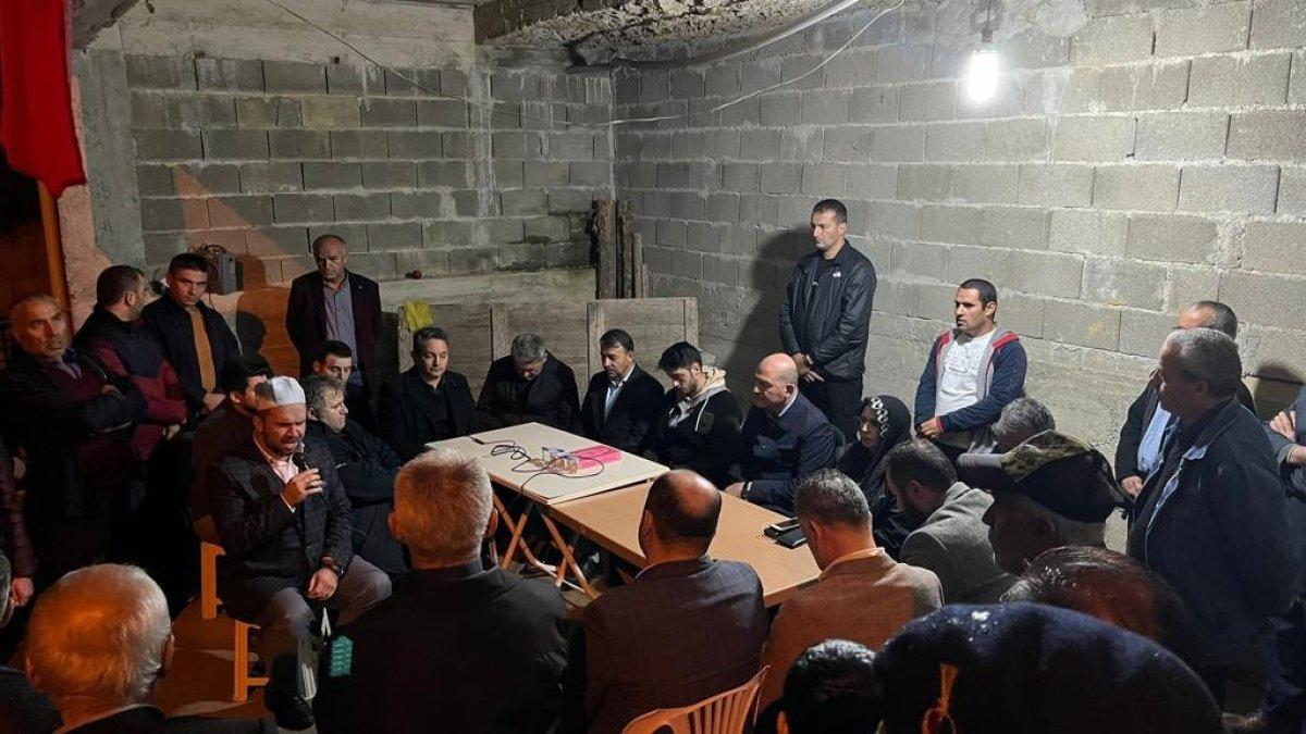 Süleyman Soylu'dan maden şehitlerinin ailelerine taziye ziyareti