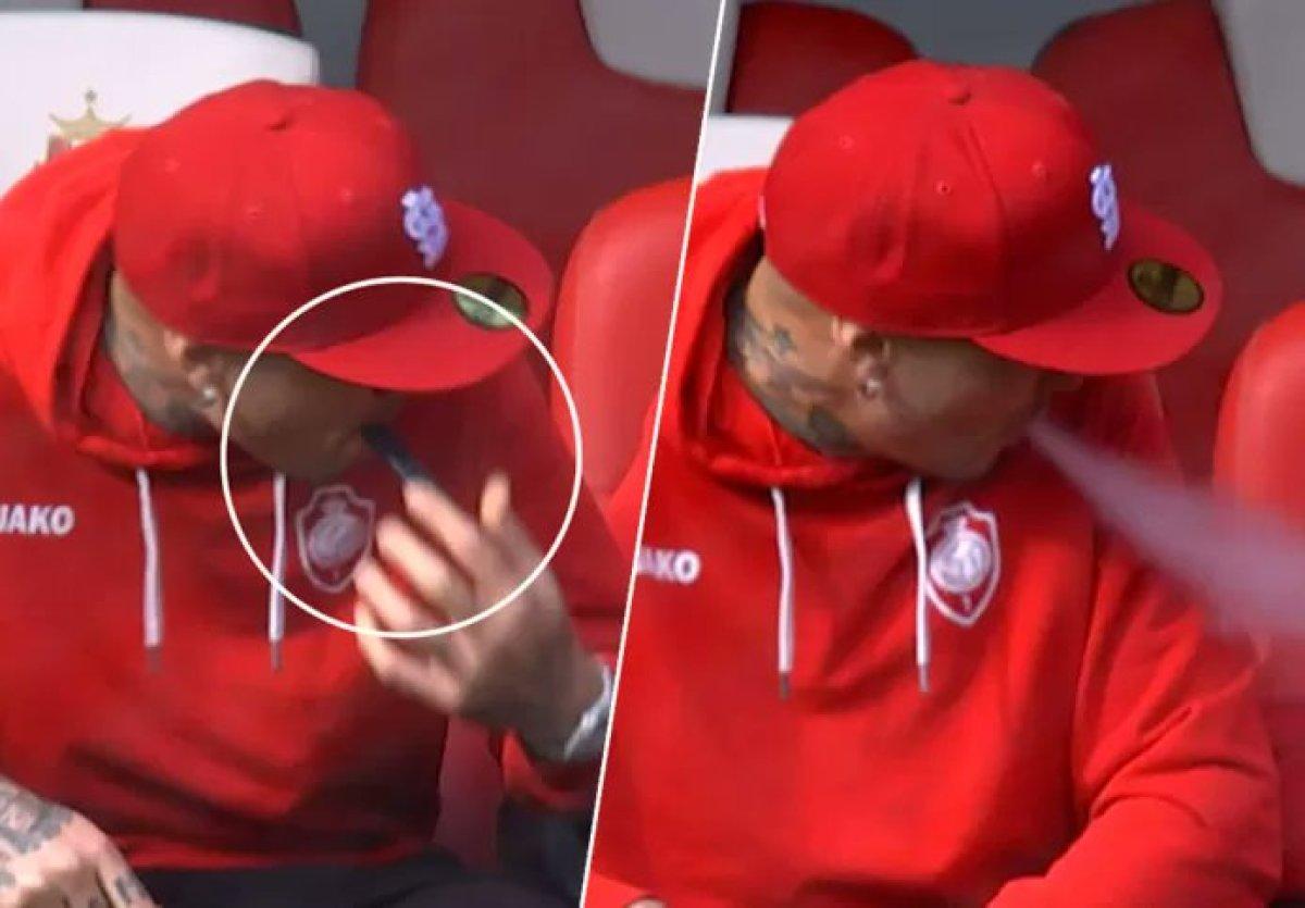 Nainggolan yedek kulübesinde e-sigara içti