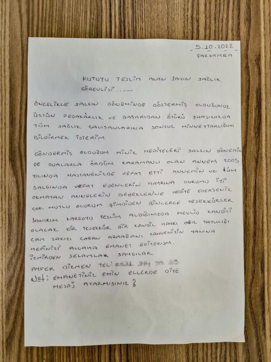 Konya'da sağlık çalışanlarını duygulandıran hediye