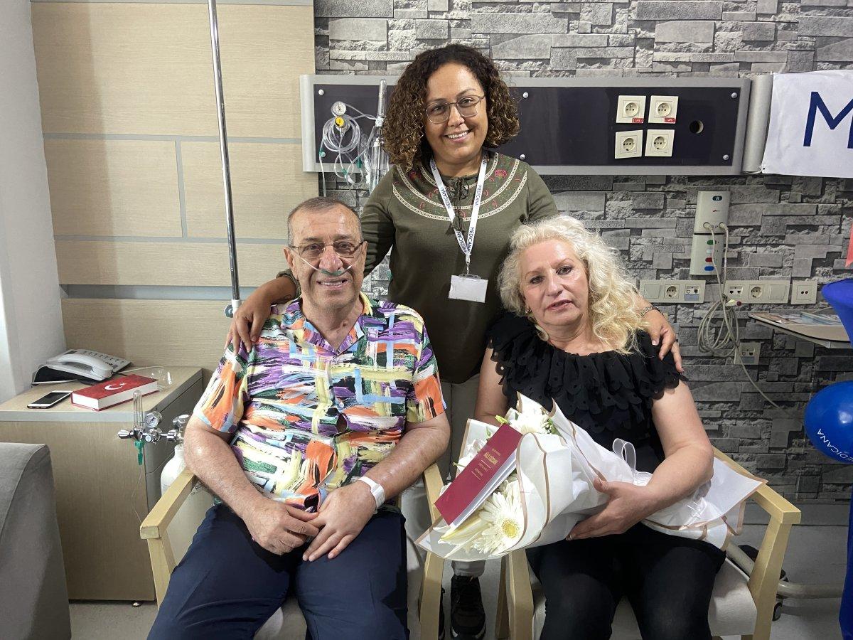 Konya'da 30 yıl sonra hastanede dünyaevine girdiler