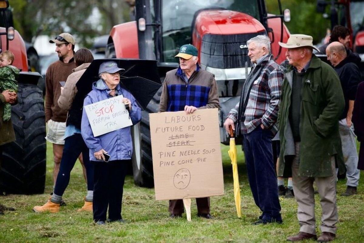 Yeni Zelanda'da çiftçiler, gaz vergisine karşı sokaklara döküldü