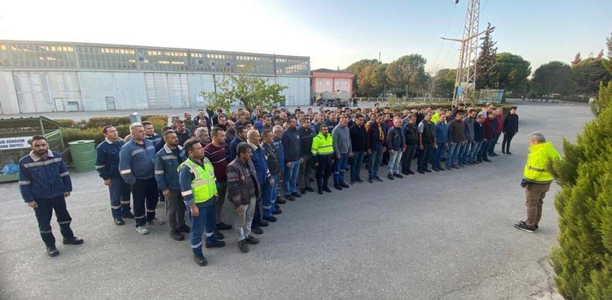 Manisa'daki maden işçilerinden, Bartın şehitlerine saygı durusu