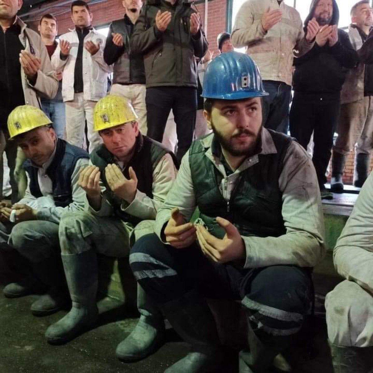 Zonguldak'ta madenciler, Amasra'da ölen 41 meslektaşları için dua etti