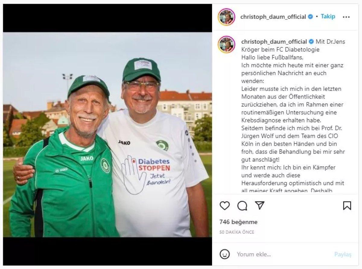 Cristoph Daum, kanserle mücadele ettiğini açıkladı