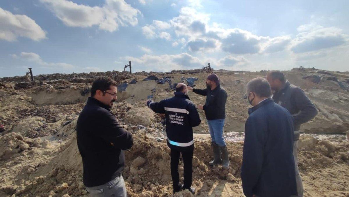 Edirne'de dereyi kirleten firmaya 657 bin lira para cezası kesildi