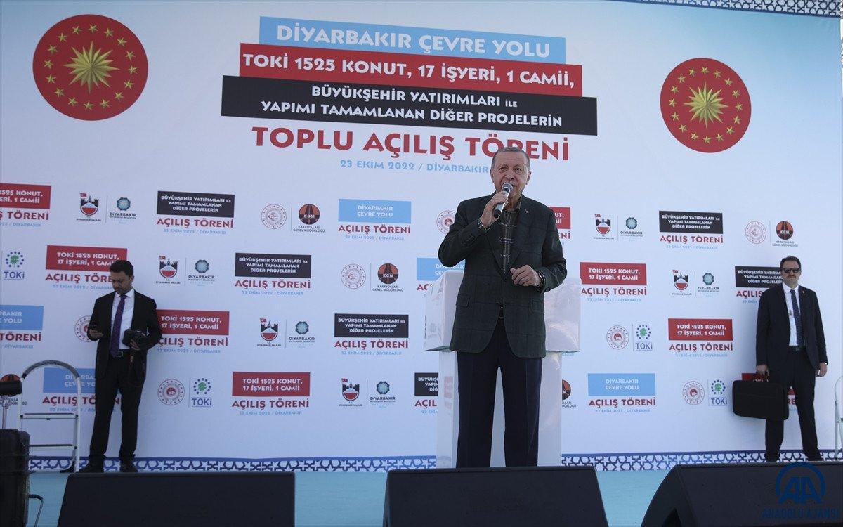 Cumhurbaşkanı Erdoğan, Diyarbakır'da toplu açılış töreninde konuştu