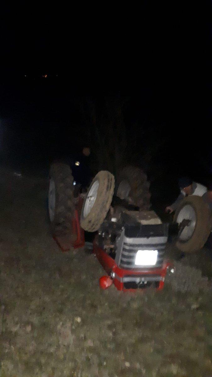 Kastamonu'da traktörün altında kalan çiftçi can verdi