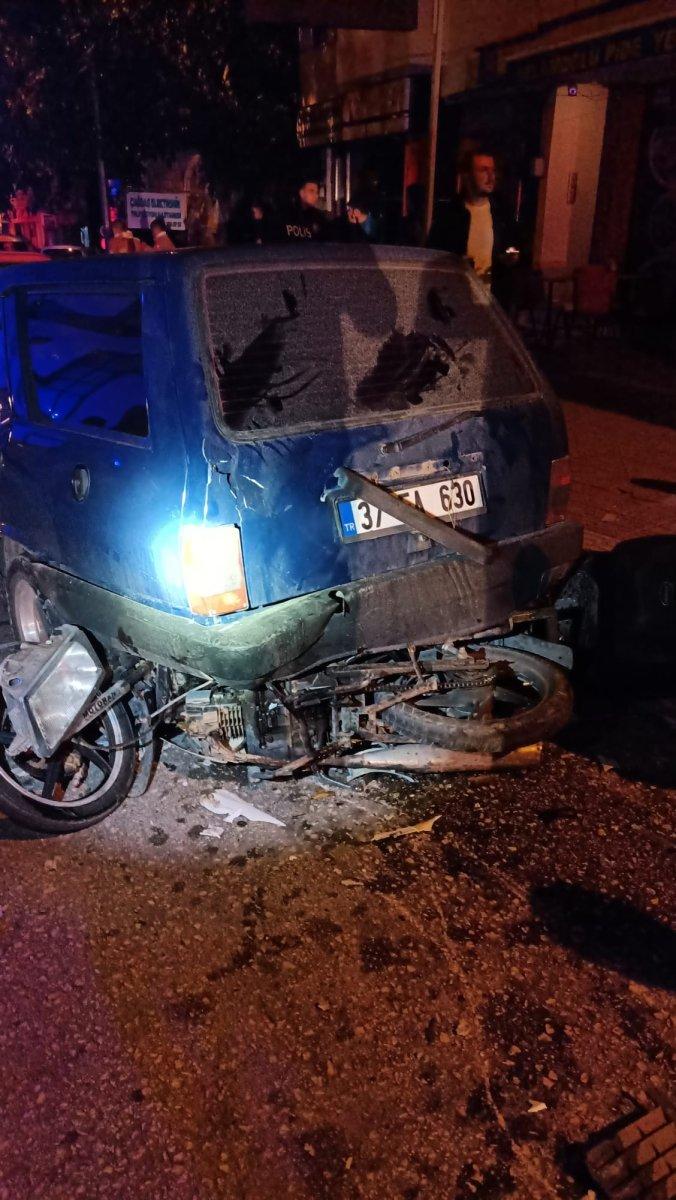 Kastamonu'da motosiklete çarptıktan sonra sürücüsünü bıçakladı