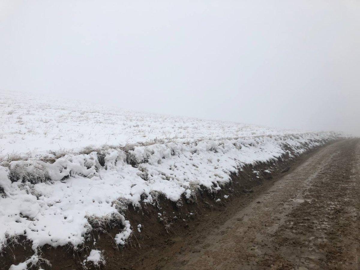 Baybur'ta kar yağdı