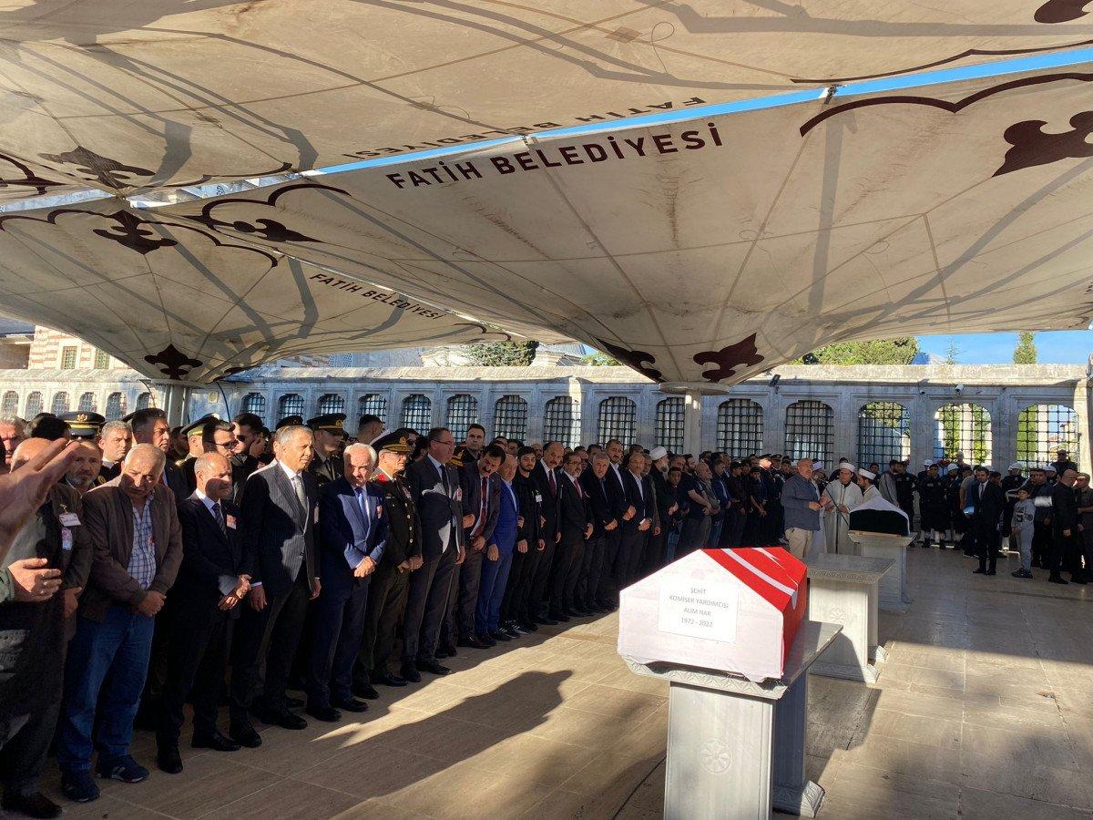 İstanbul’da şehit olan komiser yardımcısı veda