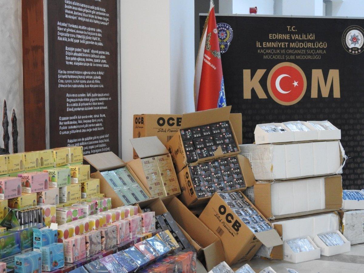 Edirne polisi kaçakçılara göz açtırmıyor: 5 milyon liralık operasyon