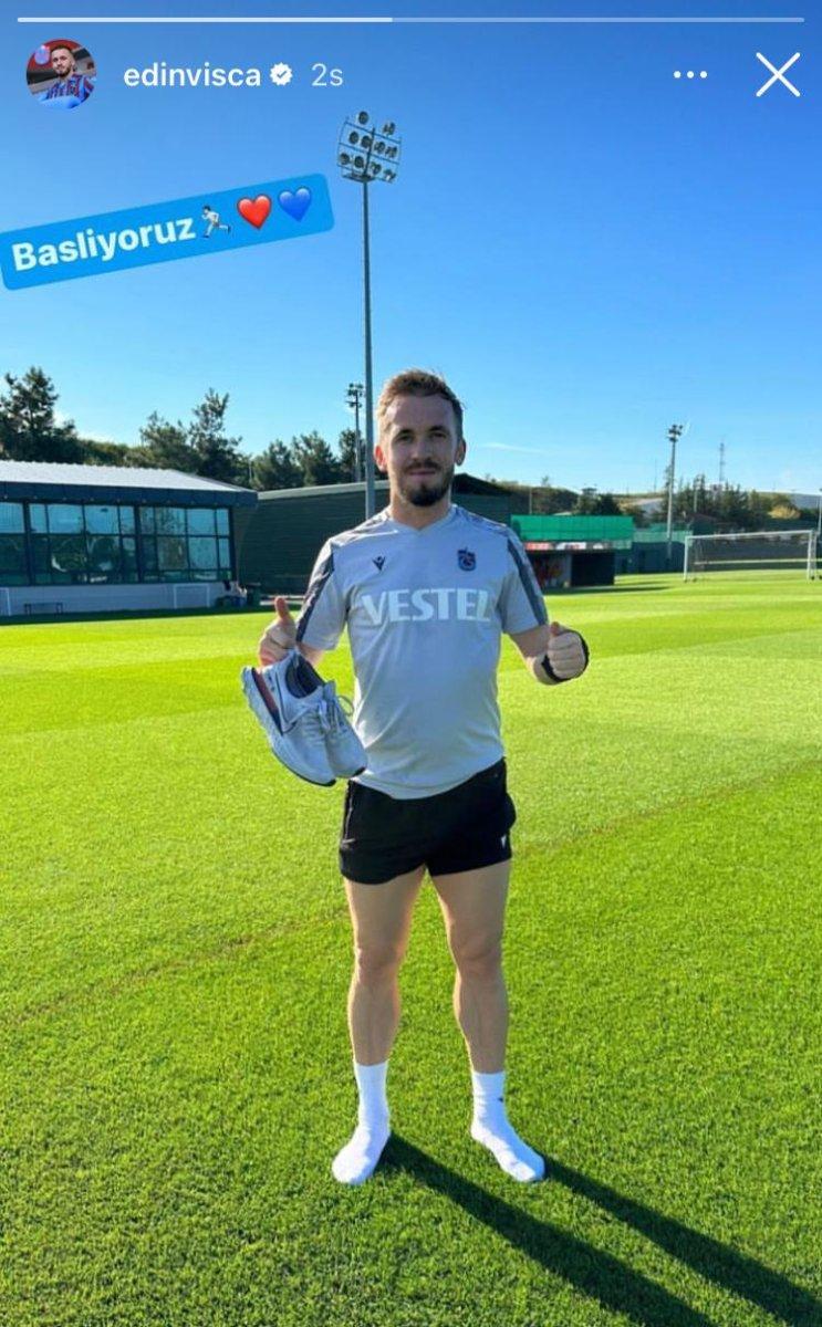 Trabzonspor'da Edin Visca, çalışmalara başladı